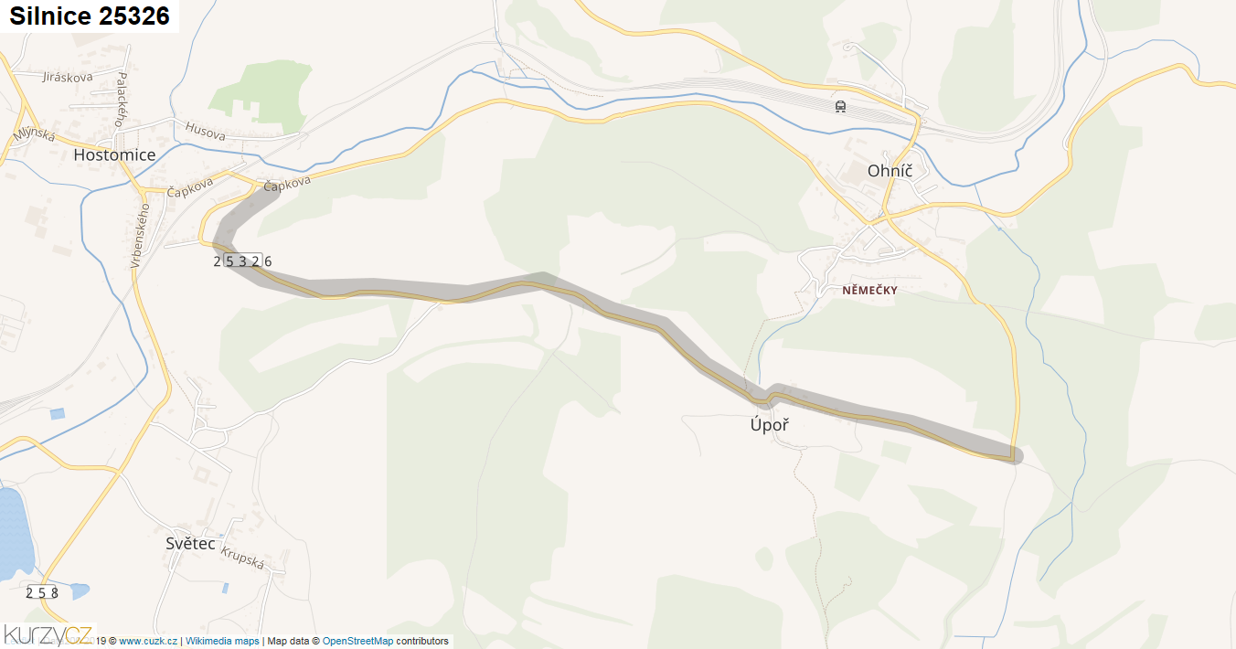Silnice 25326 - mapa Silnice 25326