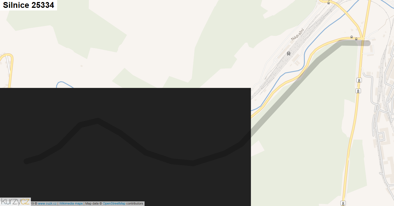 Silnice 25334 - mapa Silnice 25334