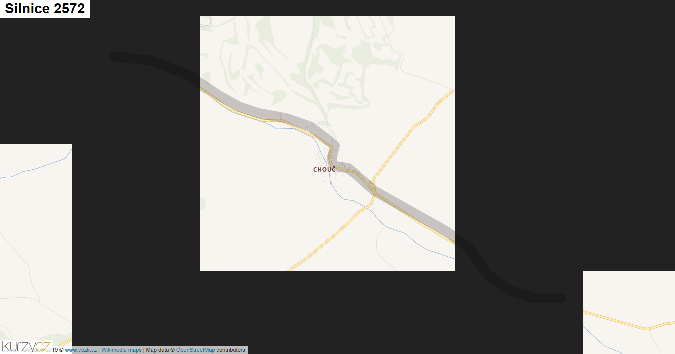 Silnice 2572 - mapa Silnice 2572
