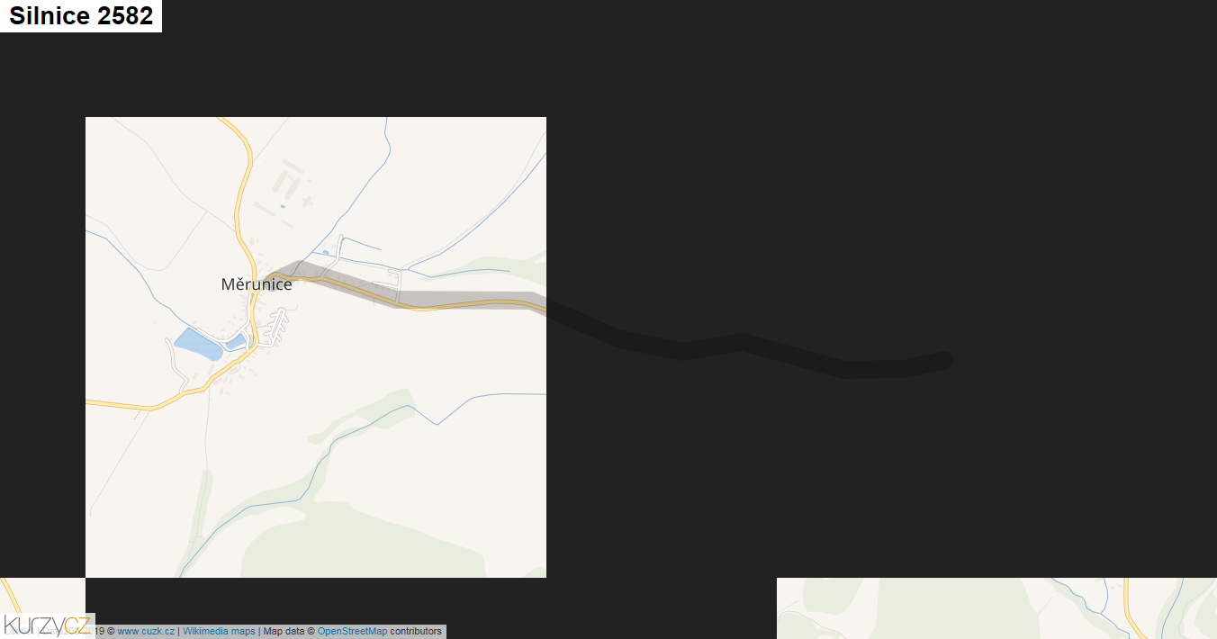 Silnice 2582 - mapa Silnice 2582