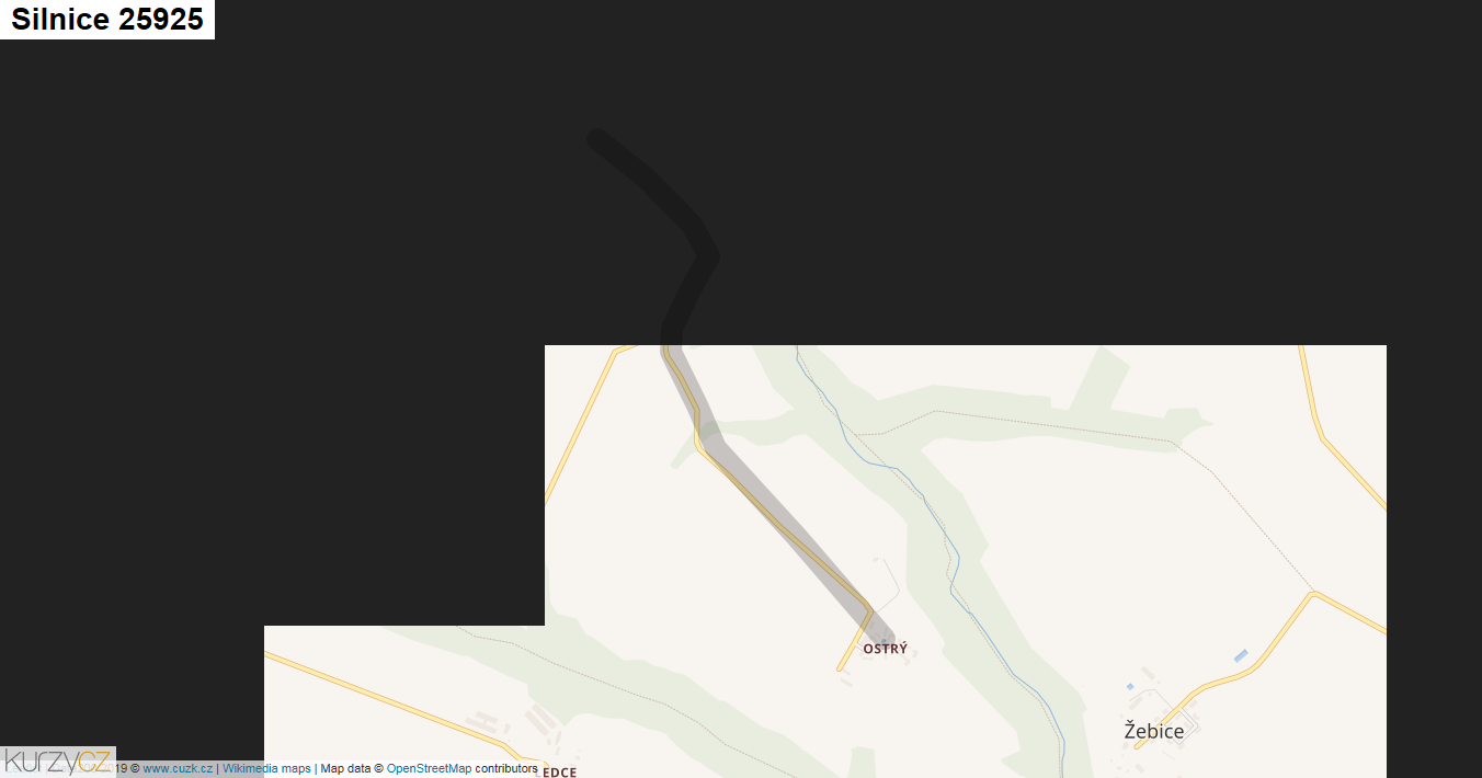 Silnice 25925 - mapa Silnice 25925