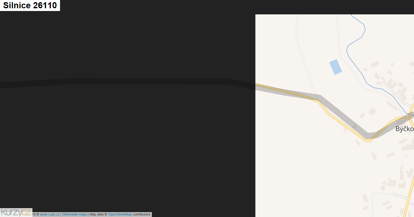 Silnice 26110 - mapa Silnice 26110