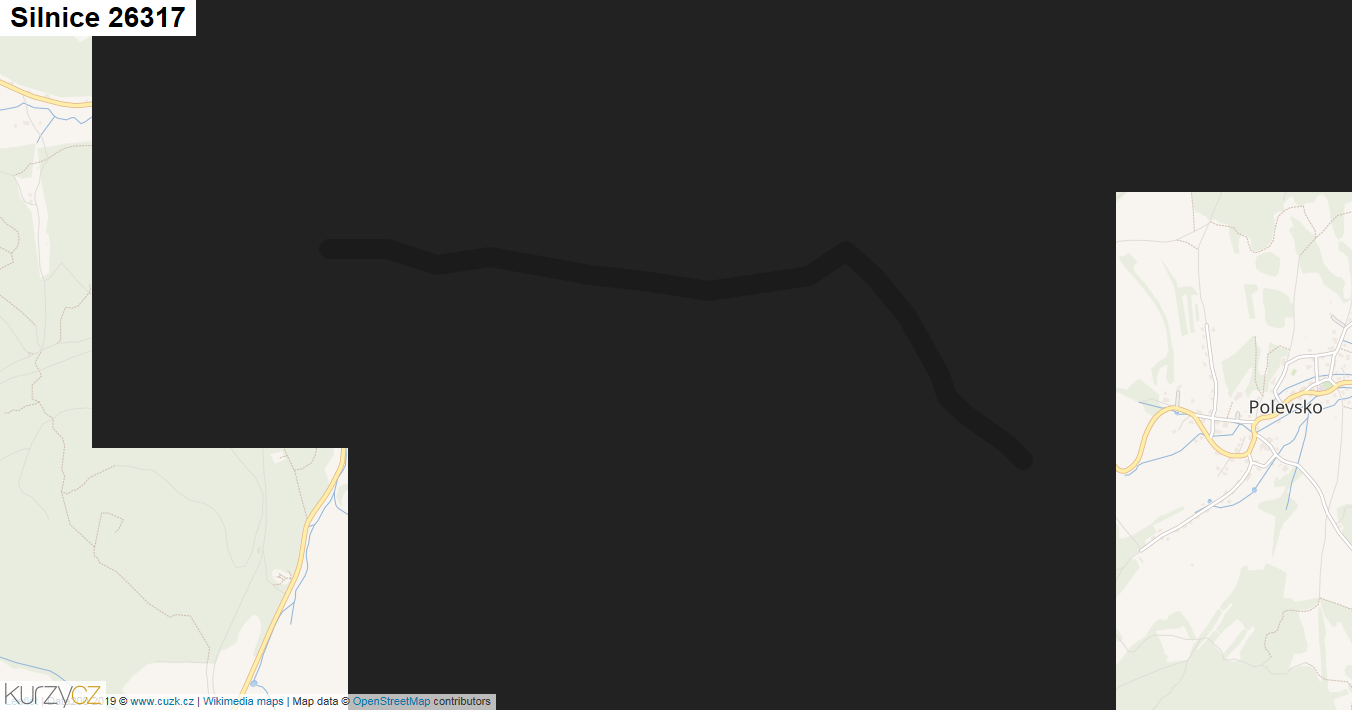 Silnice 26317 - mapa Silnice 26317