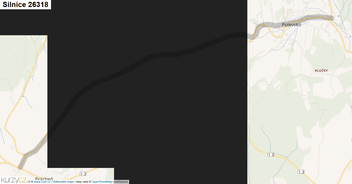 Silnice 26318 - mapa Silnice 26318
