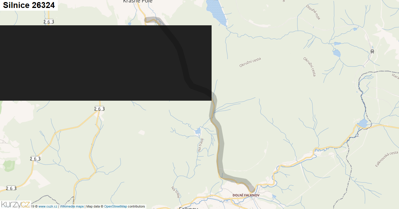 Silnice 26324 - mapa Silnice 26324