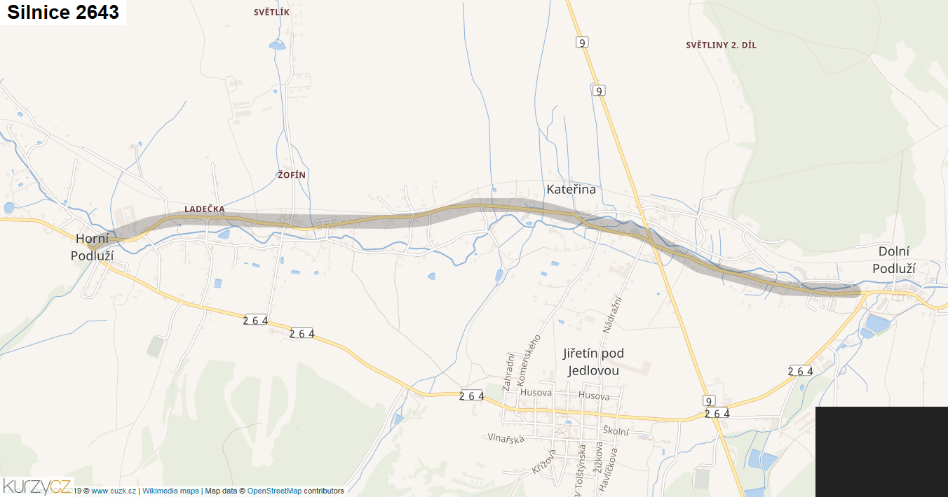 Silnice 2643 - mapa Silnice 2643