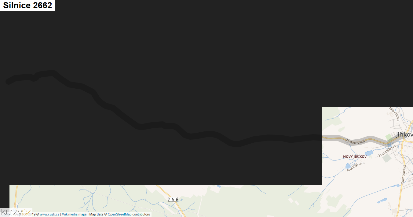 Silnice 2662 - mapa Silnice 2662