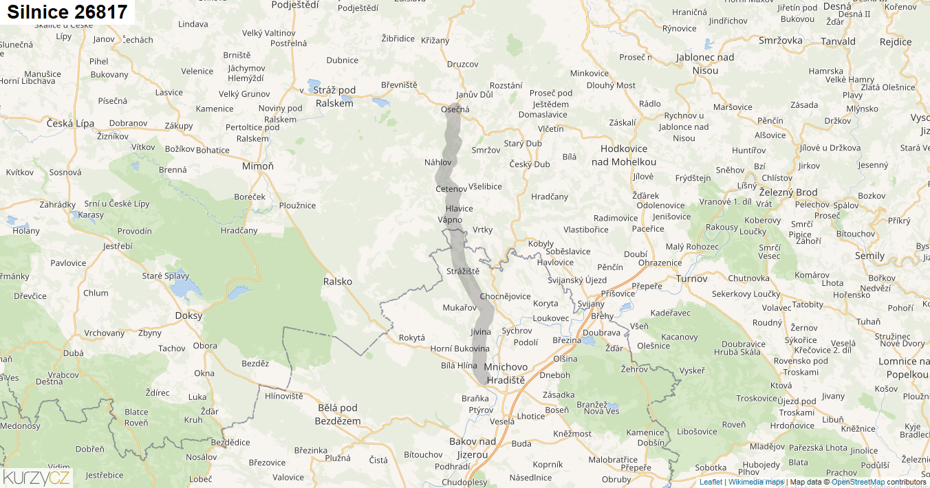 Silnice 26817 - mapa Silnice 26817