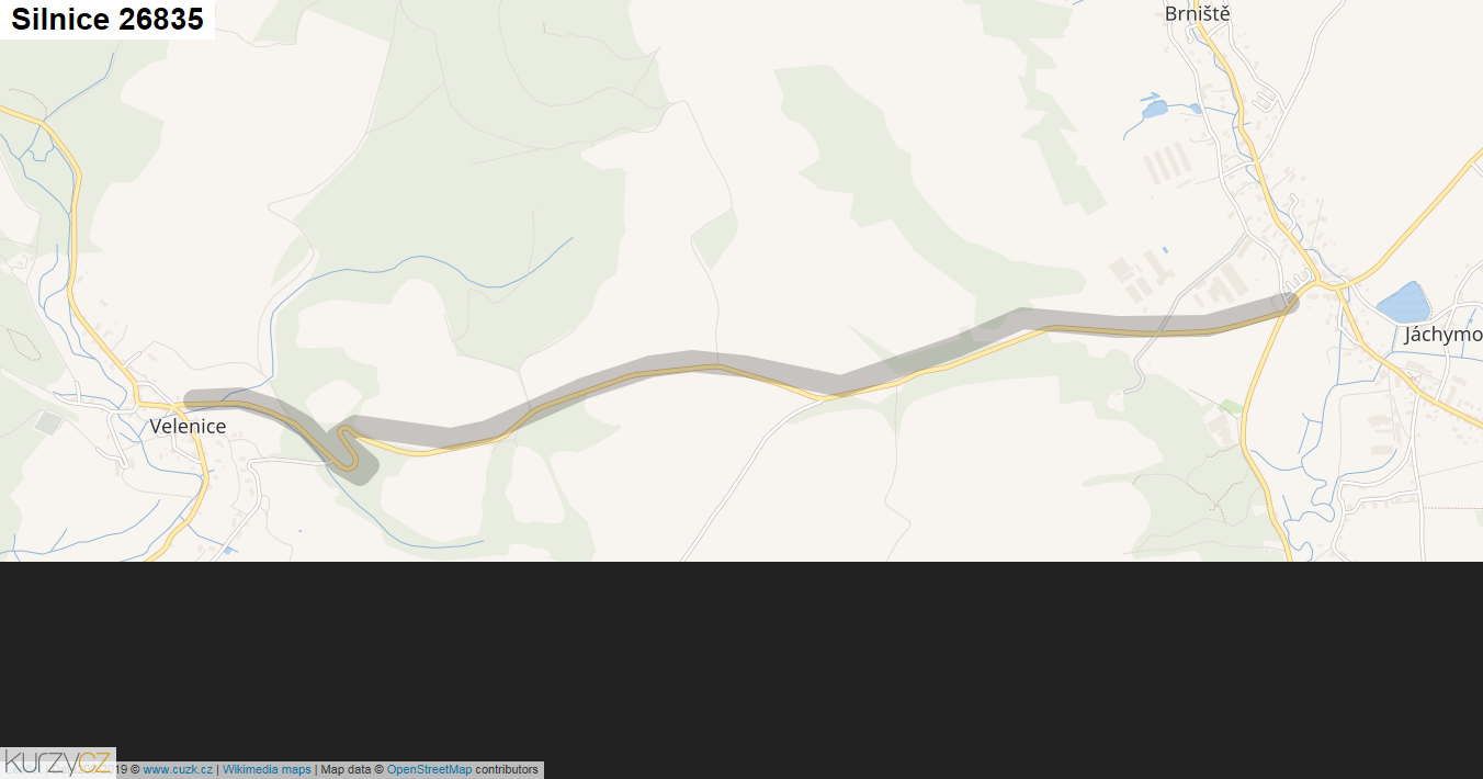 Silnice 26835 - mapa Silnice 26835