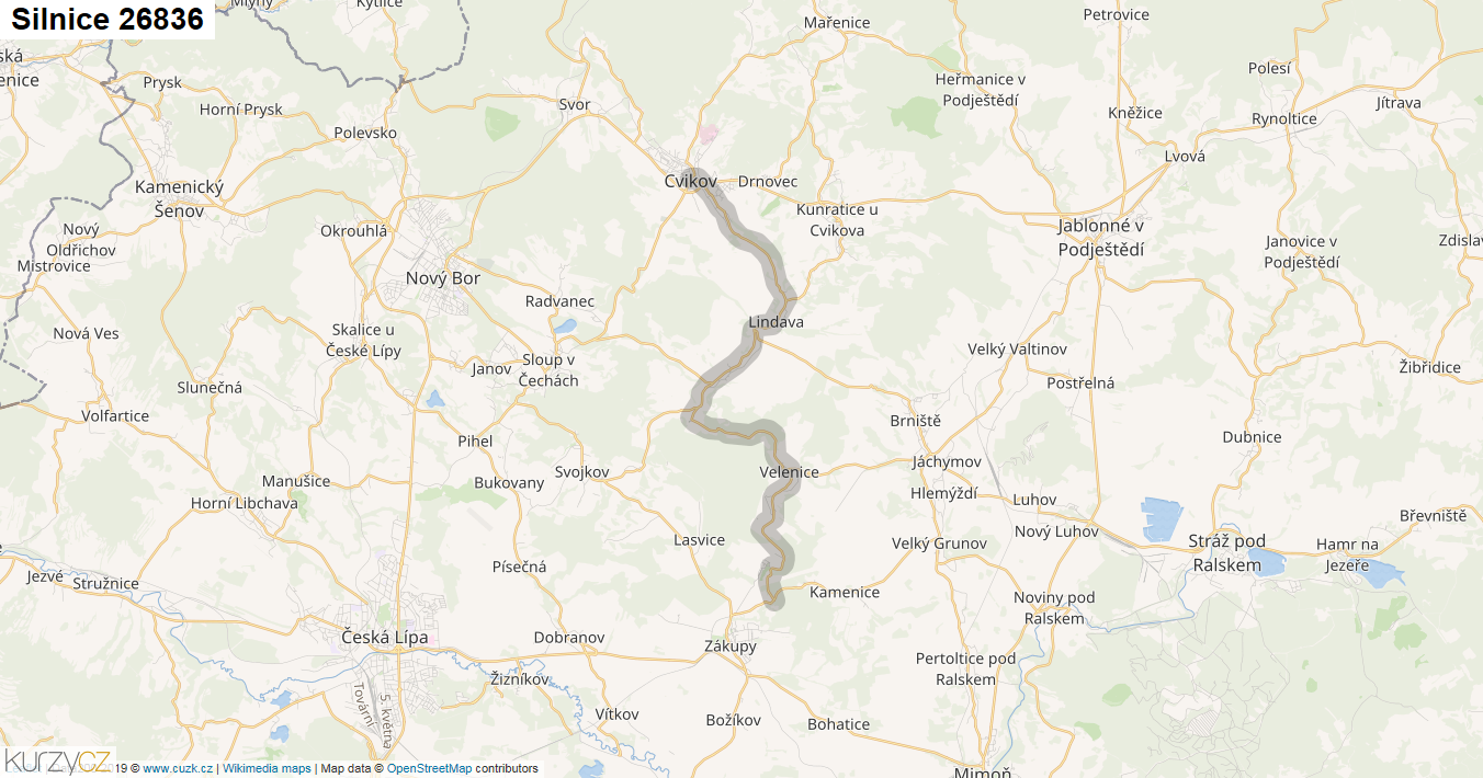 Silnice 26836 - mapa Silnice 26836