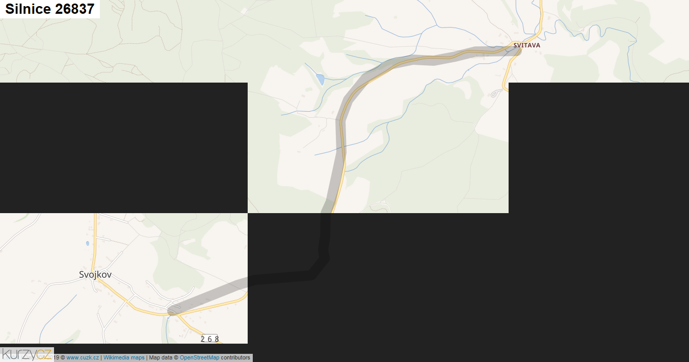Silnice 26837 - mapa Silnice 26837