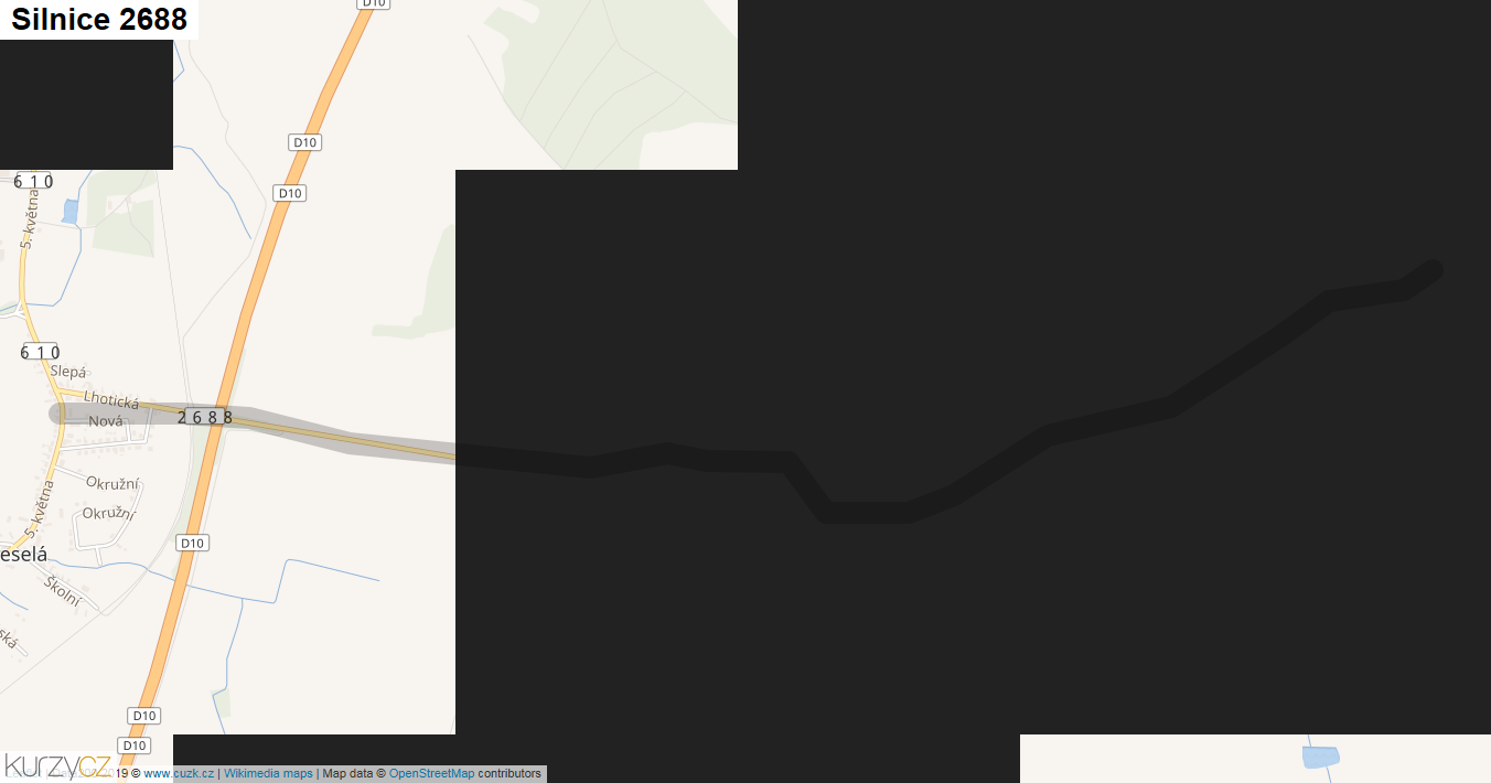 Silnice 2688 - mapa Silnice 2688