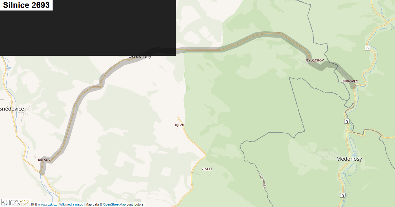 Silnice 2693 - mapa Silnice 2693