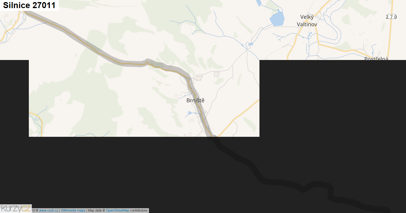 Silnice 27011 - mapa Silnice 27011