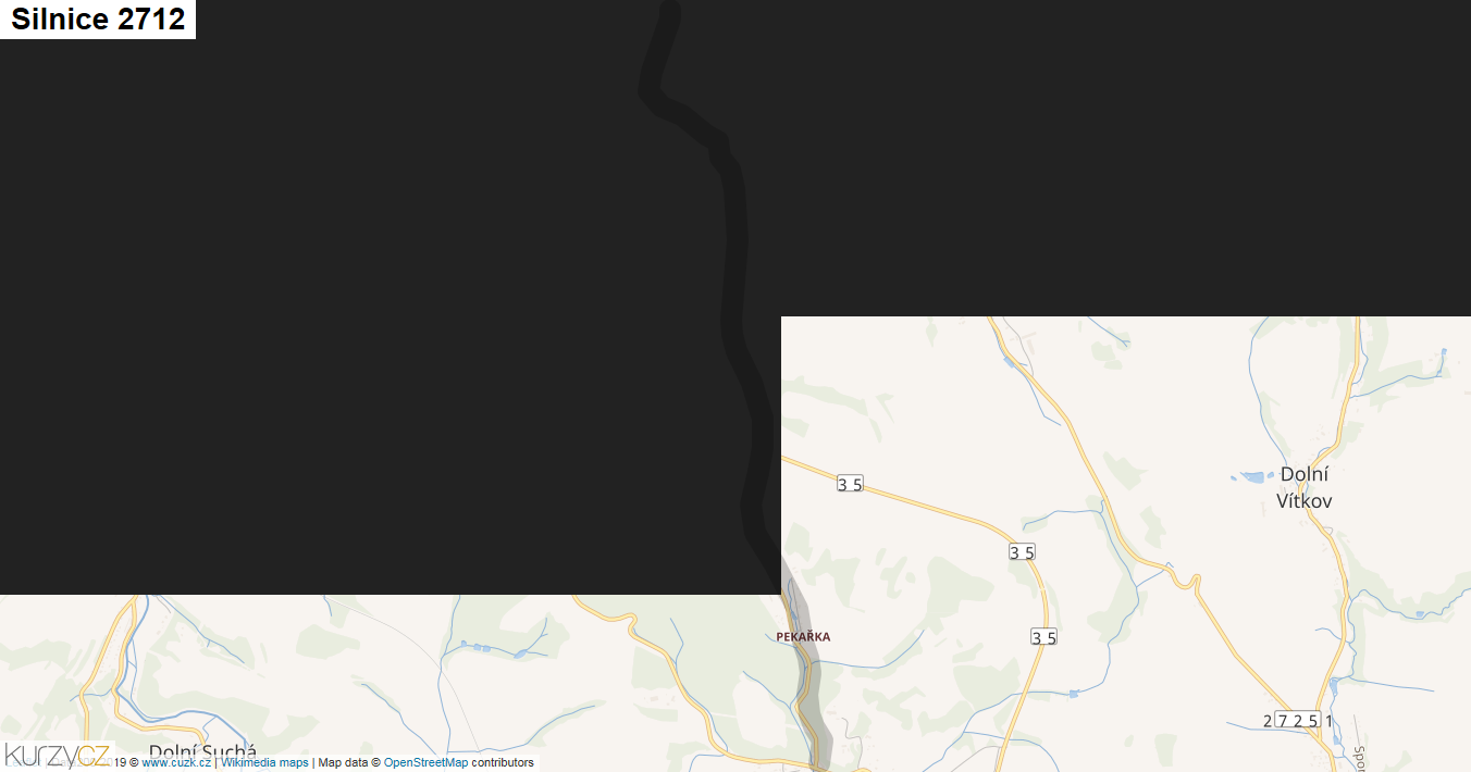 Silnice 2712 - mapa Silnice 2712