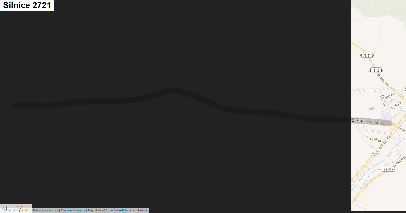 Silnice 2721 - mapa Silnice 2721