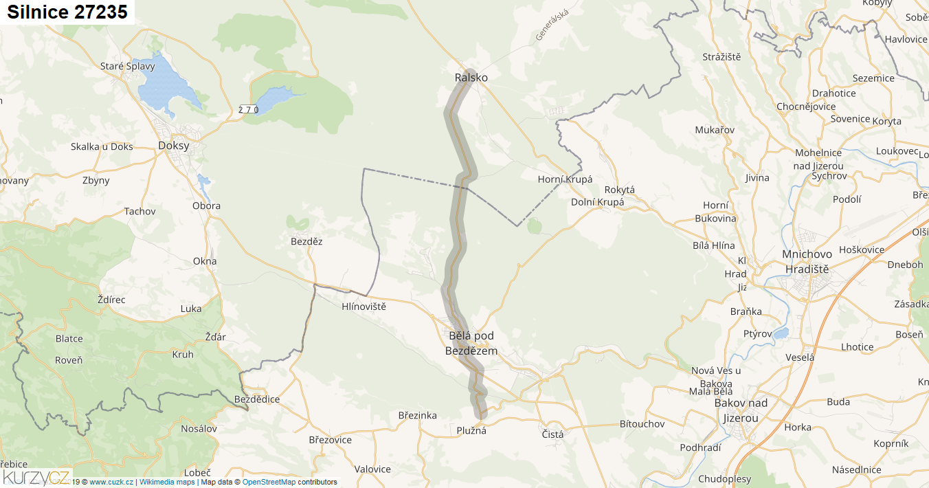 Silnice 27235 - mapa Silnice 27235