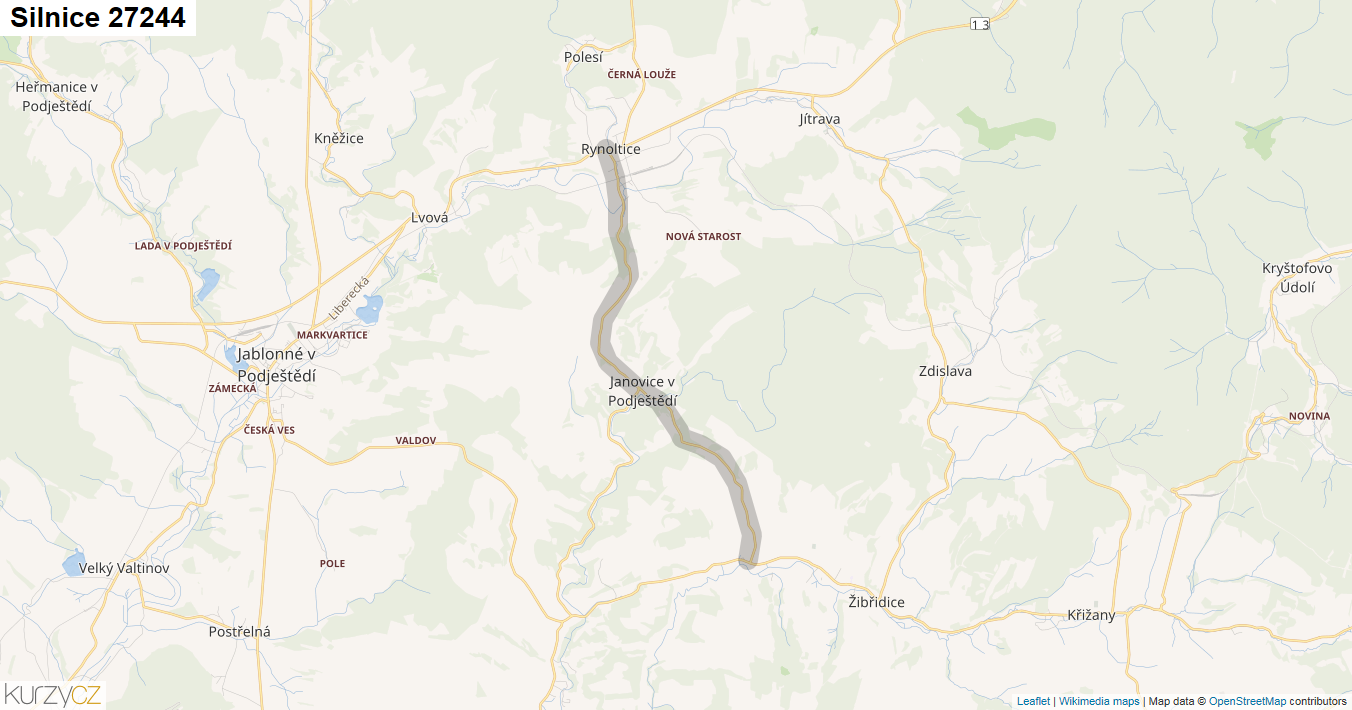Silnice 27244 - mapa Silnice 27244