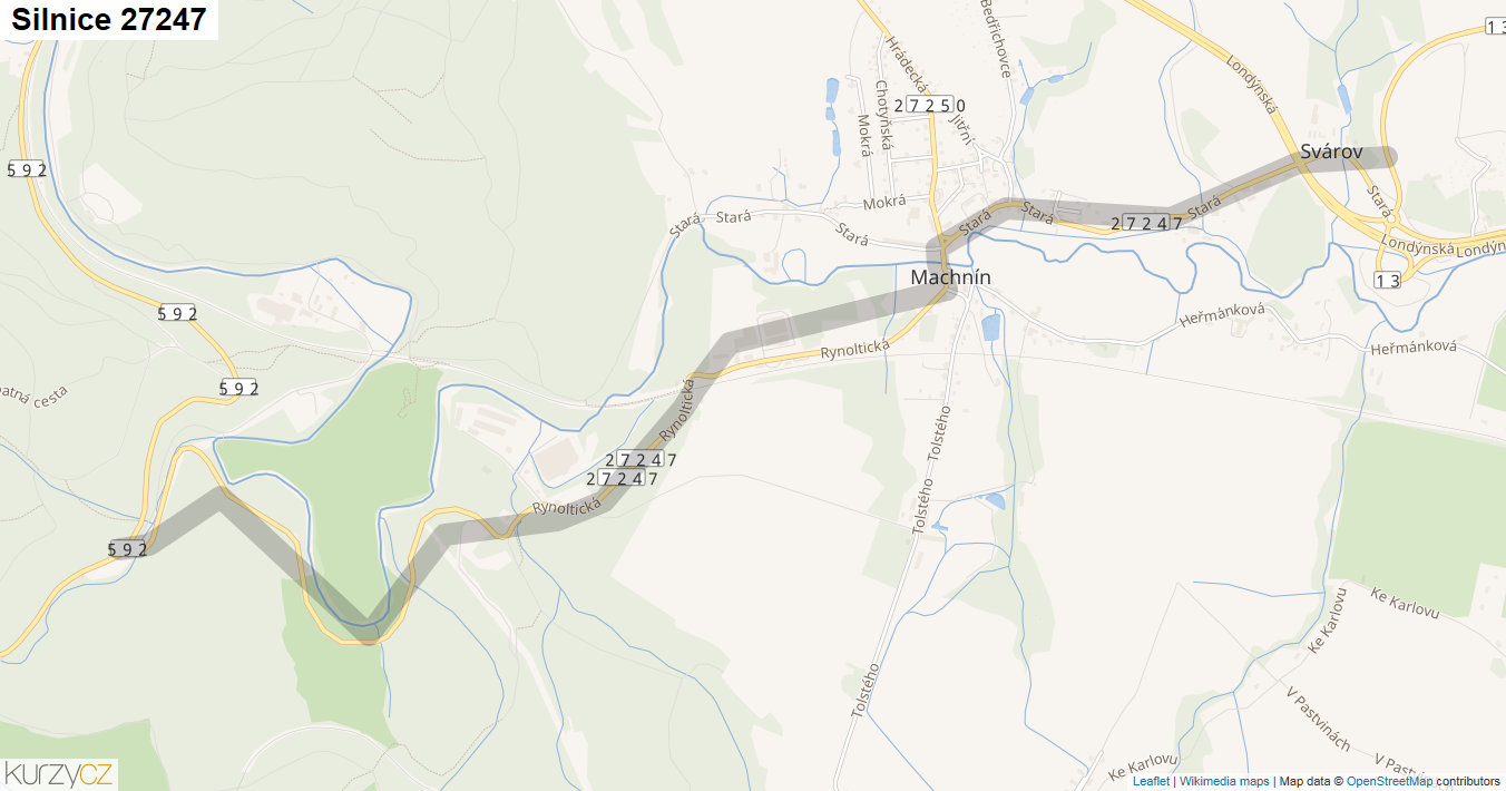 Silnice 27247 - mapa Silnice 27247