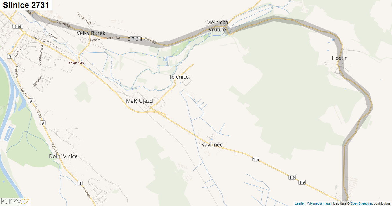 Silnice 2731 - mapa Silnice 2731