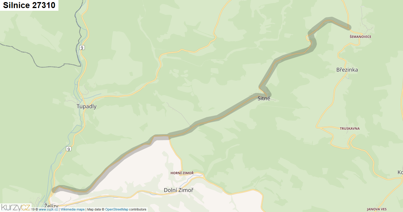 Silnice 27310 - mapa Silnice 27310