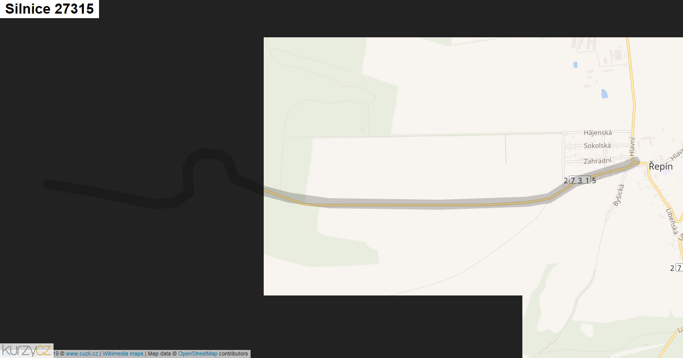 Silnice 27315 - mapa Silnice 27315