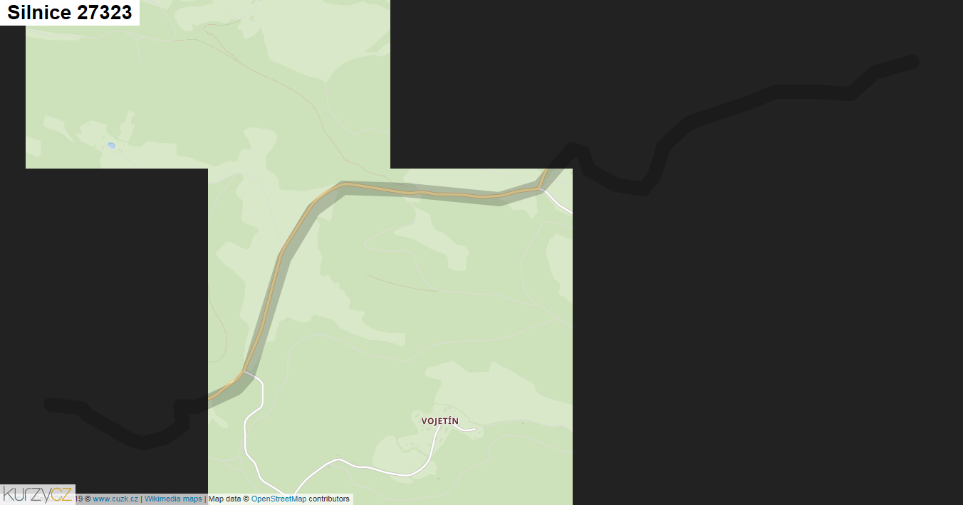 Silnice 27323 - mapa Silnice 27323
