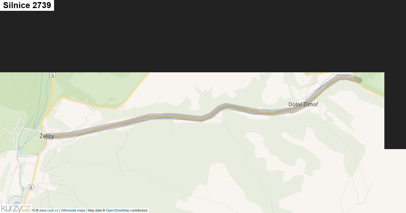 Silnice 2739 - mapa Silnice 2739