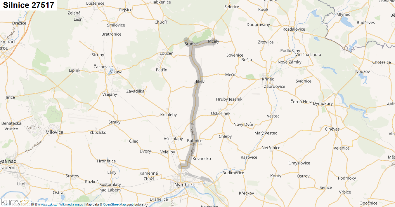 Silnice 27517 - mapa Silnice 27517