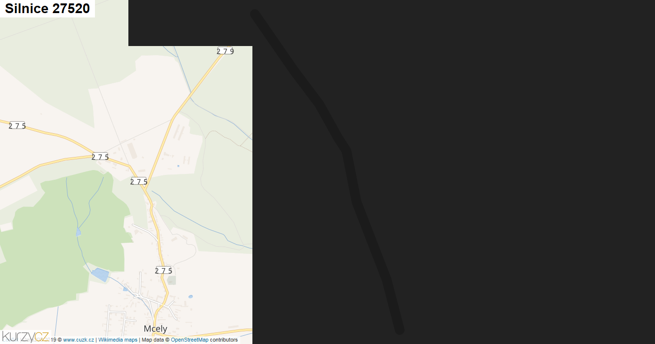 Silnice 27520 - mapa Silnice 27520