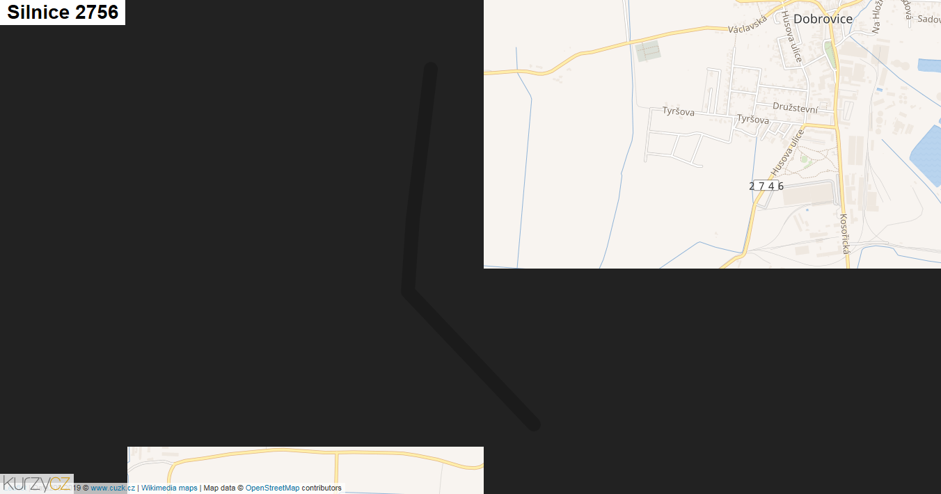 Silnice 2756 - mapa Silnice 2756