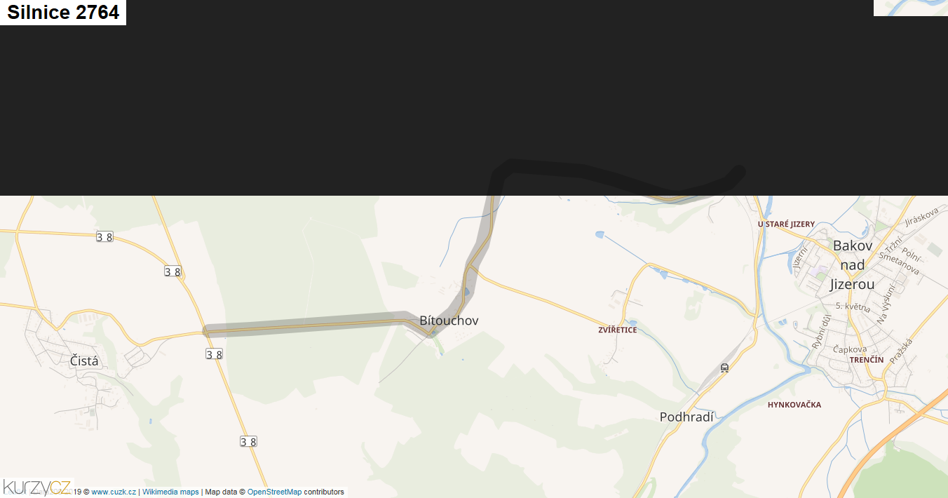 Silnice 2764 - mapa Silnice 2764