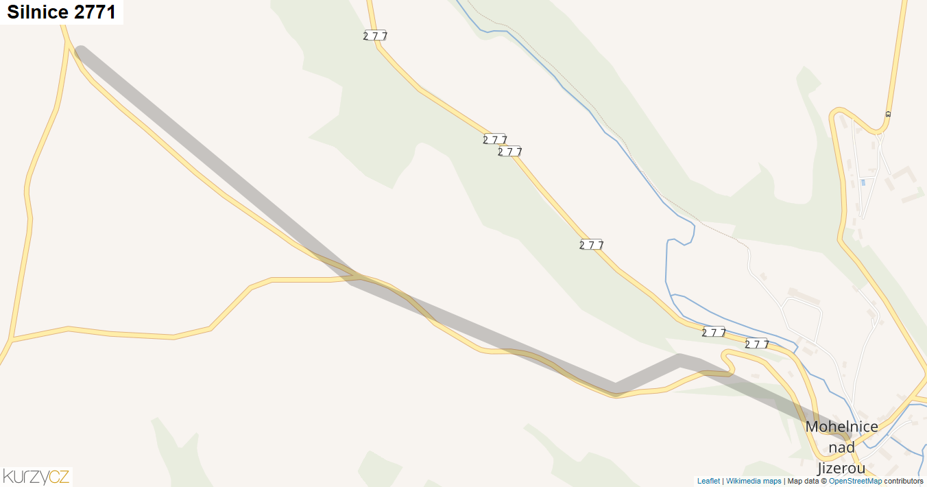 Silnice 2771 - mapa Silnice 2771