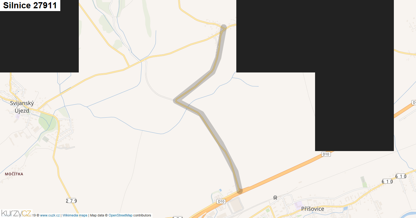 Silnice 27911 - mapa Silnice 27911