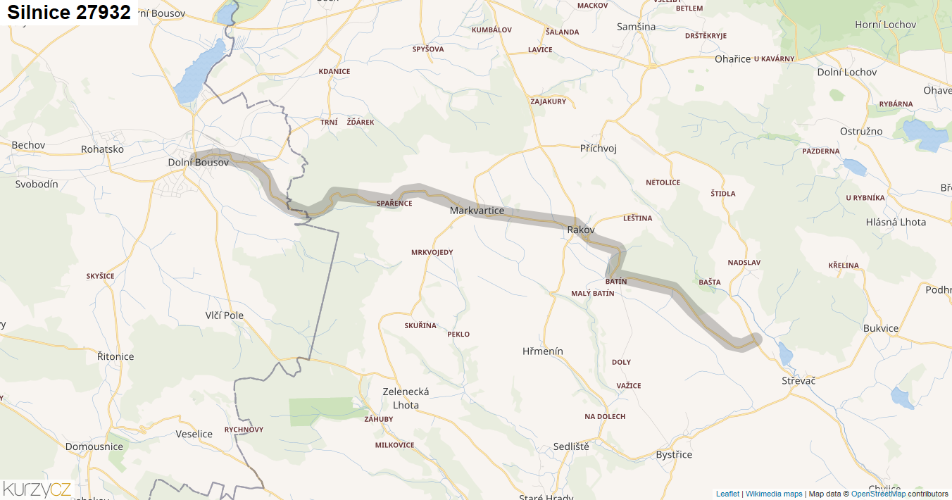 Silnice 27932 - mapa Silnice 27932