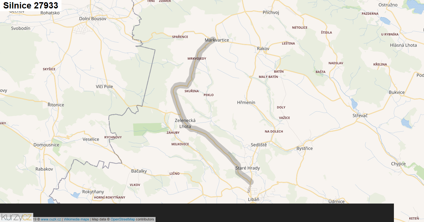 Silnice 27933 - mapa Silnice 27933