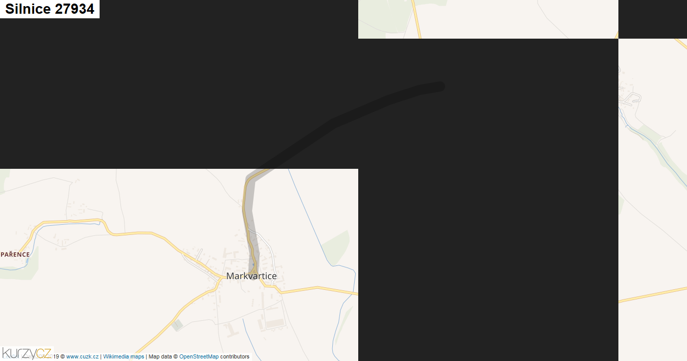 Silnice 27934 - mapa Silnice 27934