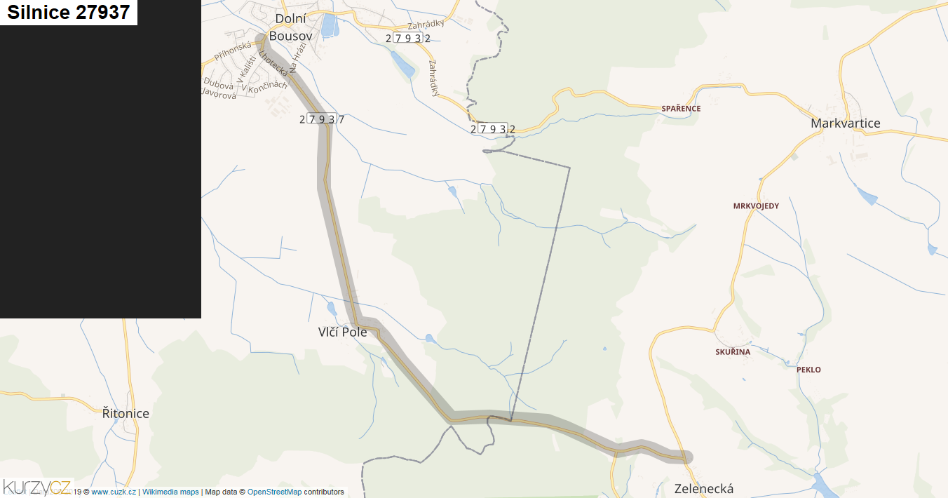 Silnice 27937 - mapa Silnice 27937
