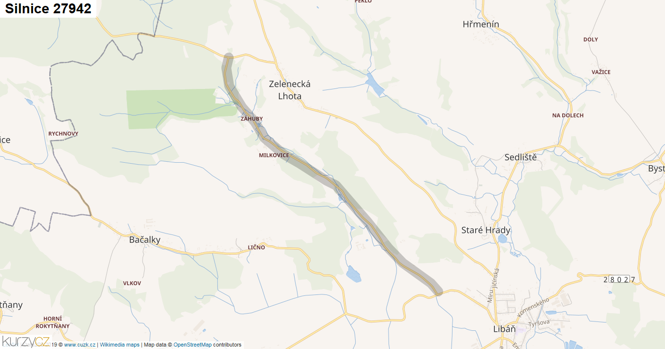 Silnice 27942 - mapa Silnice 27942
