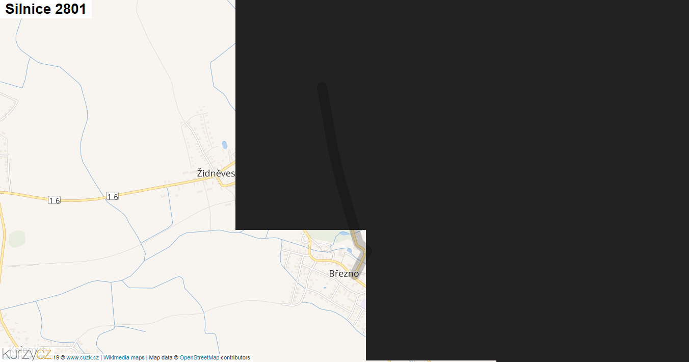 Silnice 2801 - mapa Silnice 2801