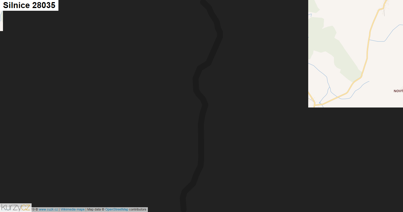 Silnice 28035 - mapa Silnice 28035