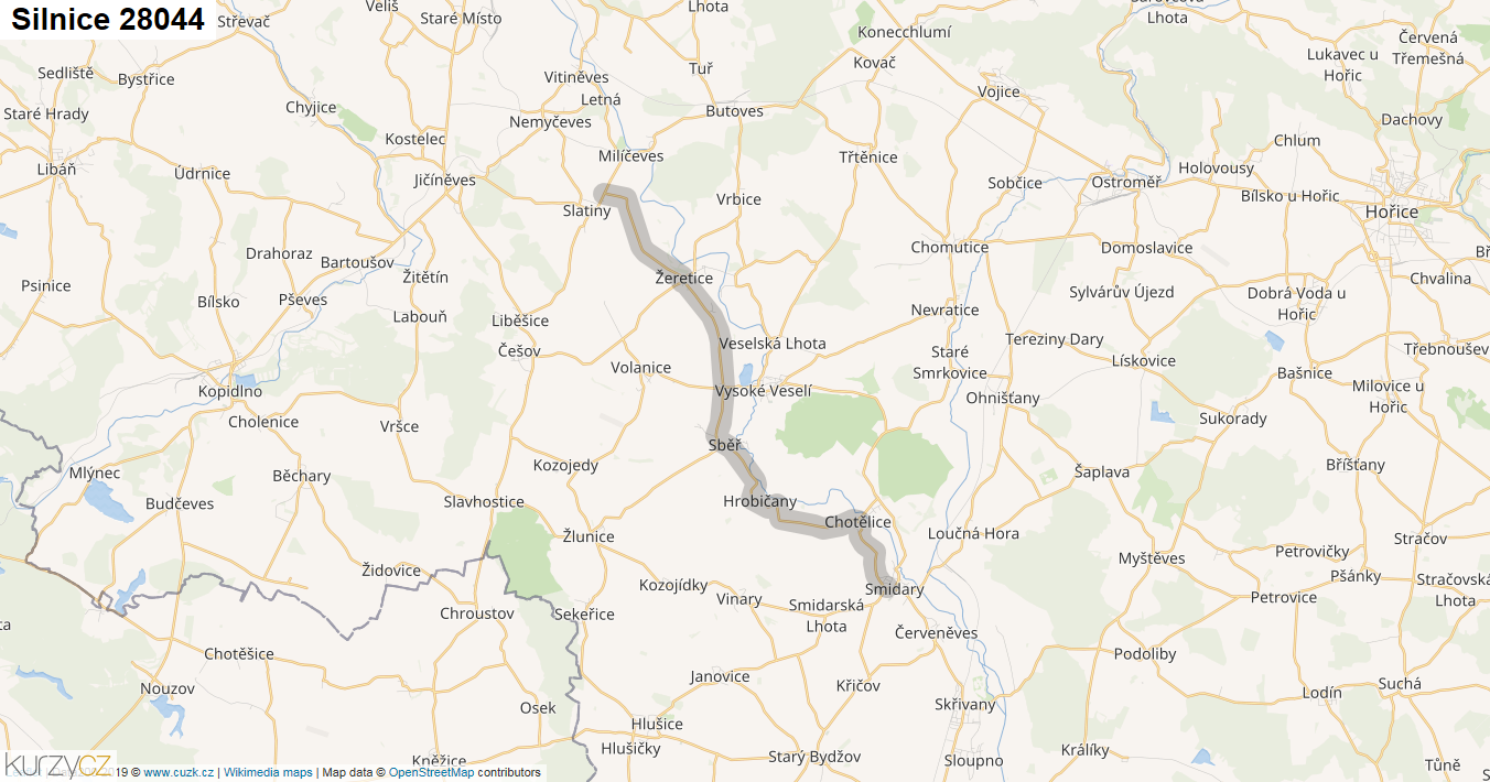 Silnice 28044 - mapa Silnice 28044