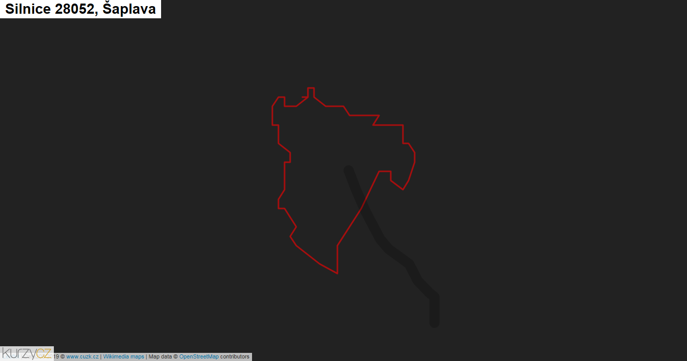 Šaplava, Silnice 28052 - Mapa