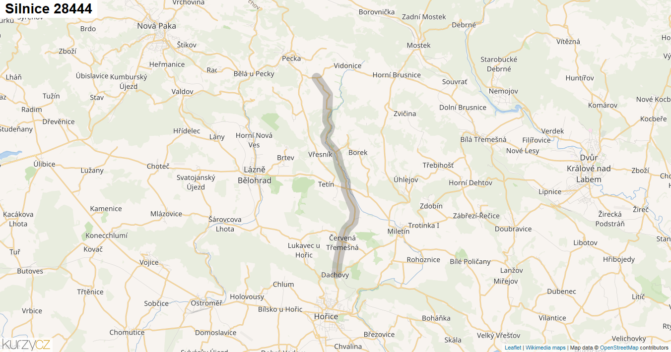 Silnice 28444 - mapa Silnice 28444