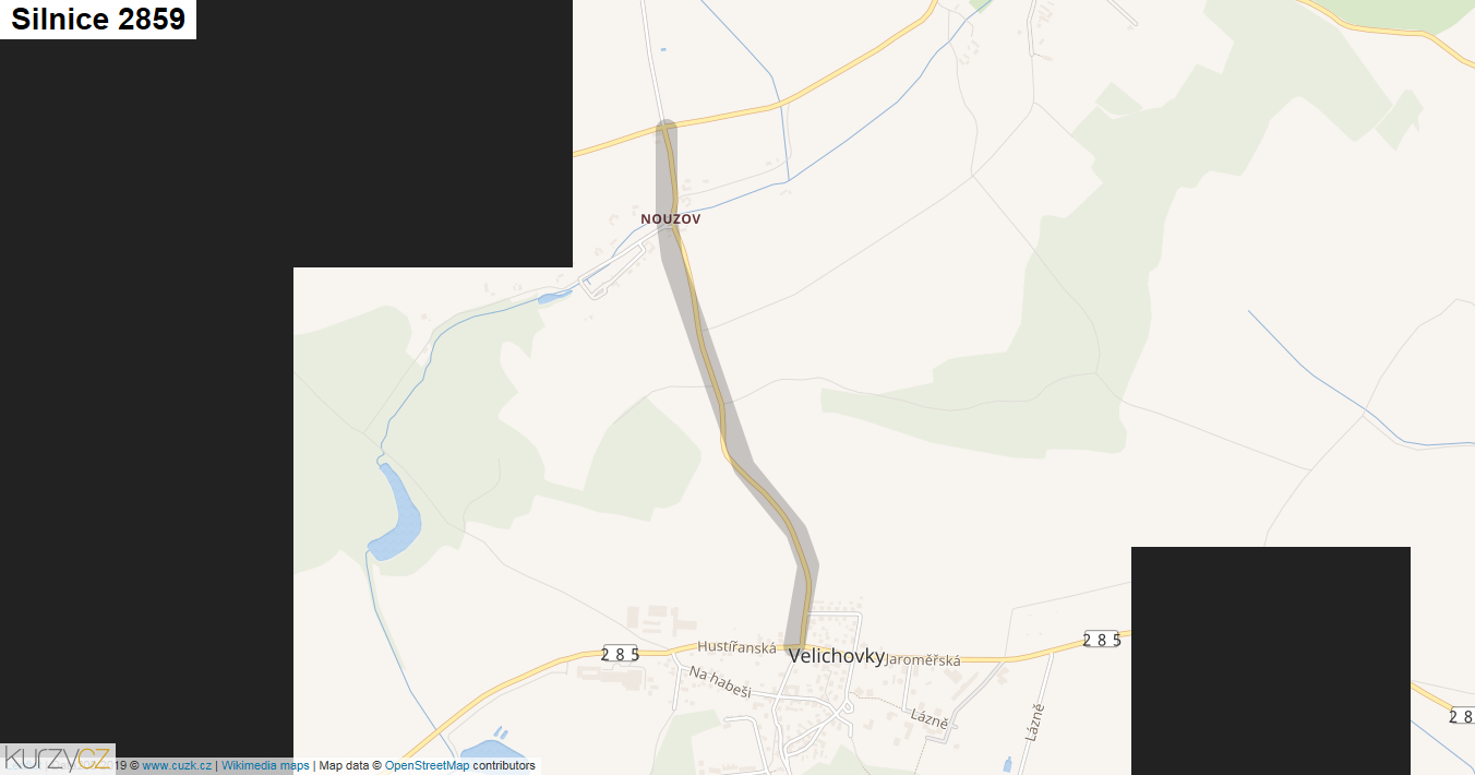 Silnice 2859 - mapa Silnice 2859