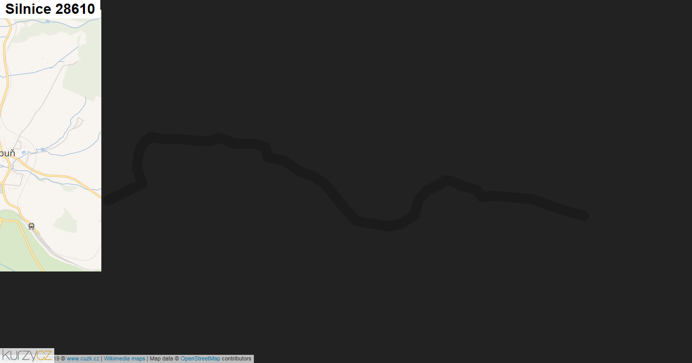 Silnice 28610 - mapa Silnice 28610