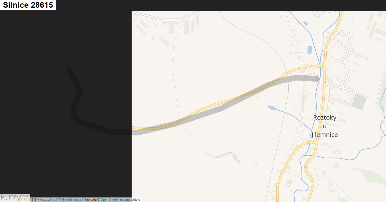 Silnice 28615 - mapa Silnice 28615