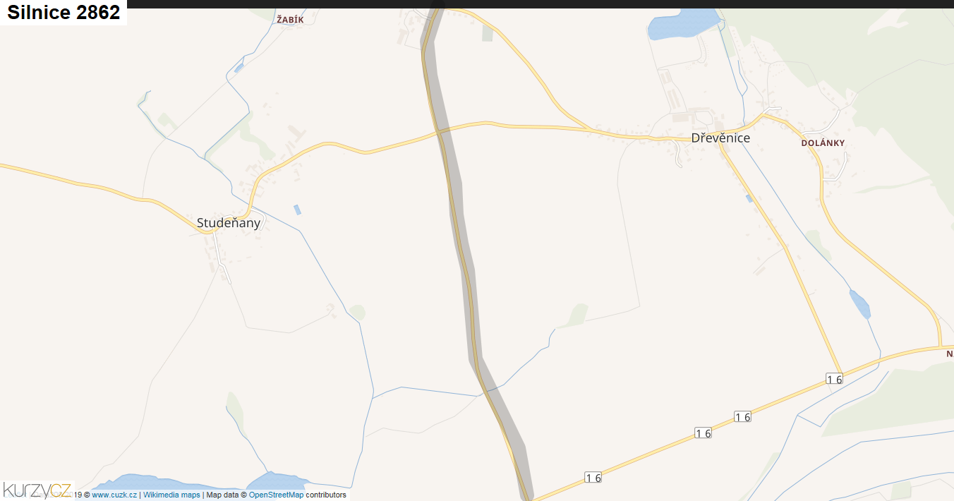 Silnice 2862 - mapa Silnice 2862
