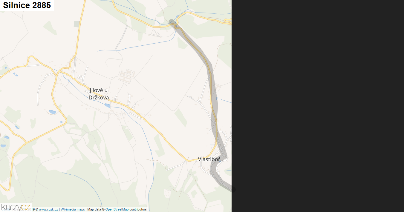 Silnice 2885 - mapa Silnice 2885