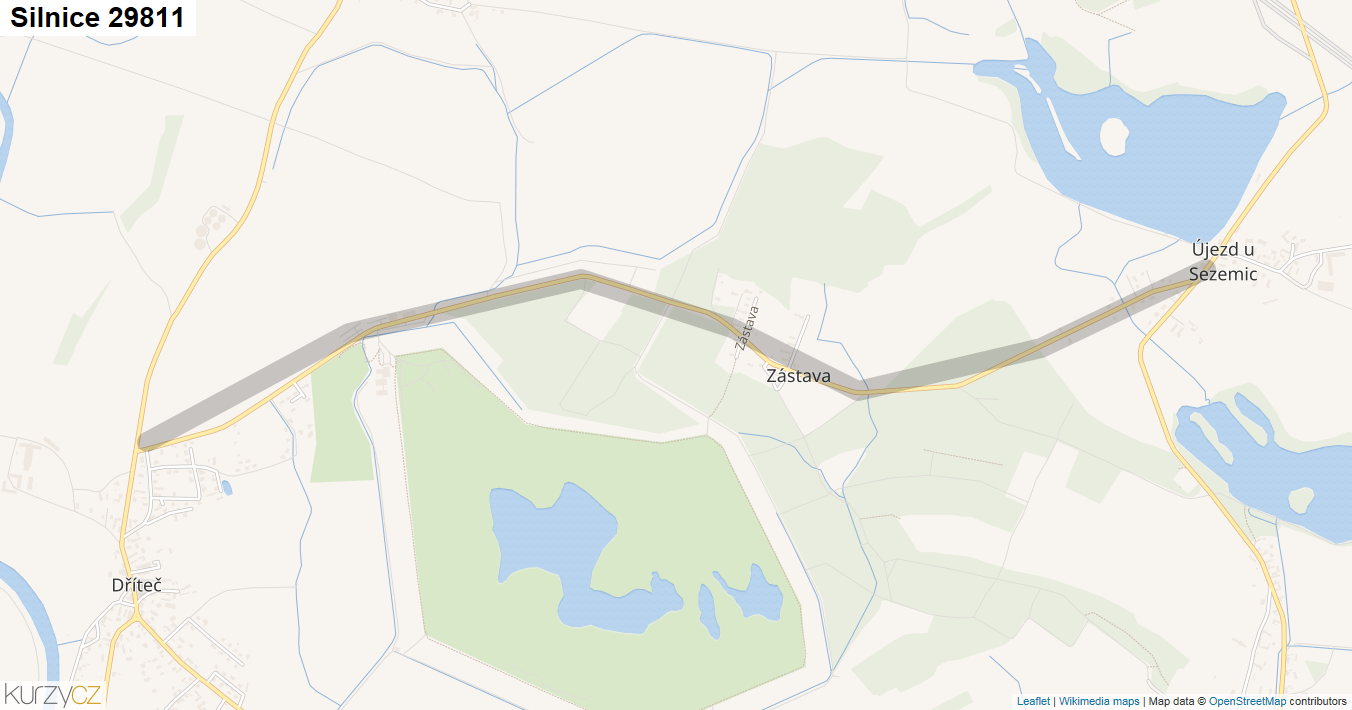 Silnice 29811 - mapa Silnice 29811